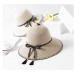 's Bow Wide Brim Floppy Cloche Straw Sun Hat Bucket Hat Caps Beach Sunhats  eb-24766519
